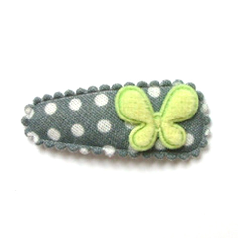 barrette bébé antidérapante à papillon vert