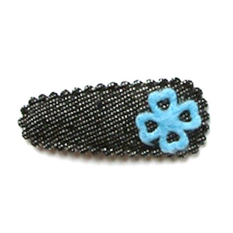 barrette bébé en jean noir