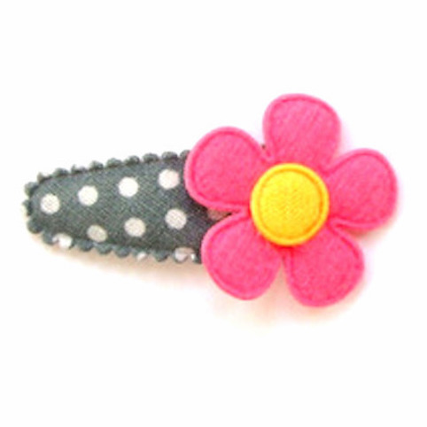 barrette bébé à fleur en tissu