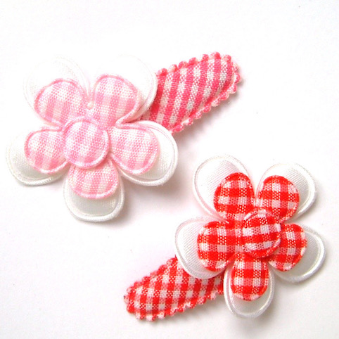 Barrette vichy pour fille bébé