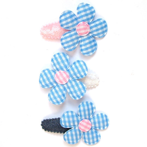 Barrette pour petite fille en vichy