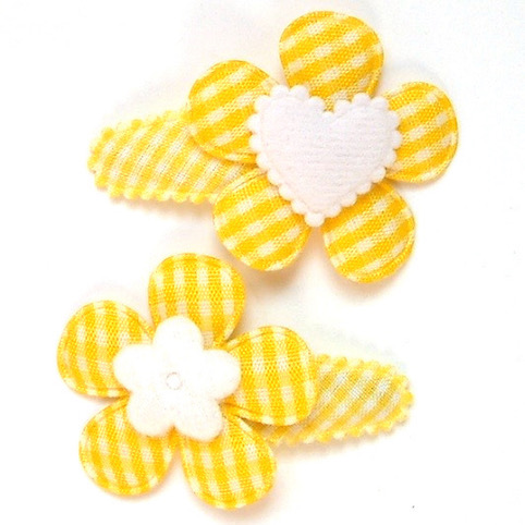 barrette pour petite fille en vichy anti-glisse