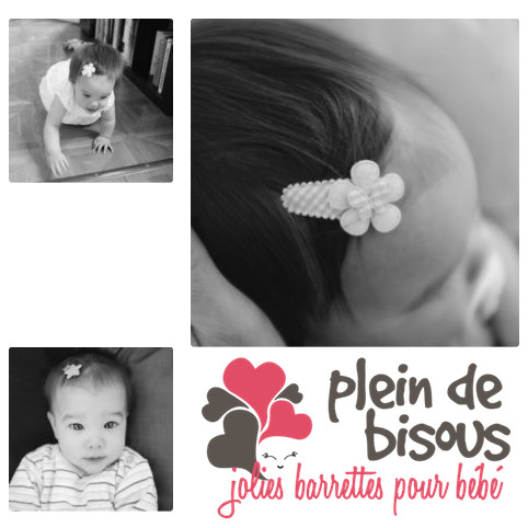 Barrettes anti-glisses pour bébé ou petite fille - No Slip Baby Hair Clips by Pleindebisous