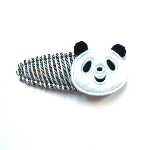 Barrette Anti Glisse Pour Bebe A Panda Noir Blanc Plein De Bisous