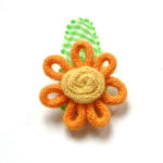 barrette pour bébé à fleur orange