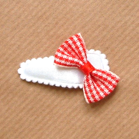 barrette bébé à noeud papillon rouge