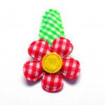 barrette pour bébé & petite fille à fleur en vichy