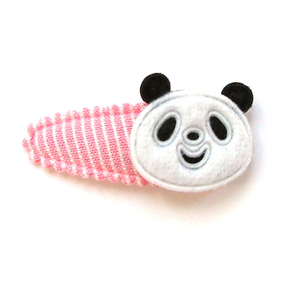 Barrette bébé à panda en feutrine