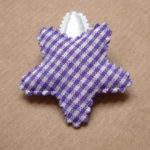 barrette petite fille en vichy et satin