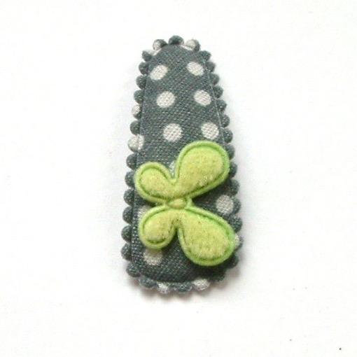 barrette bébé antidérapante à papillon vert