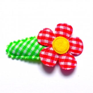 barrette pour bébé & petite fille à fleur en vichy