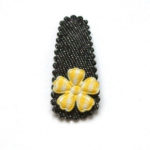 barrette bébé à fleur en vichy