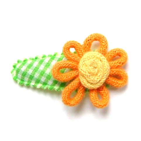 barrette pour bébé à fleur orange