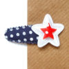 Barrette pour Bébé à Double-Etoile satinée