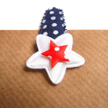 Barrette pour Bébé à Double-Etoile satinée – Image 2